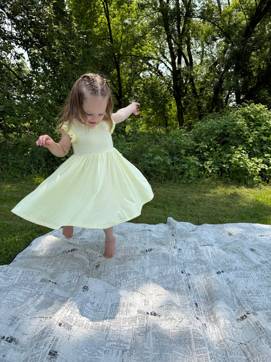 Summer Haze Twirl Dress with Biker Shorts