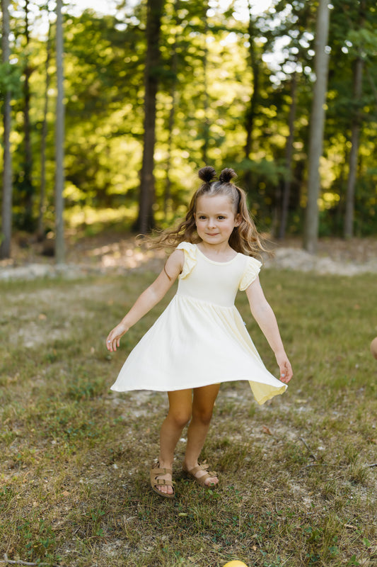 Summer Haze Twirl Dress with Biker Shorts