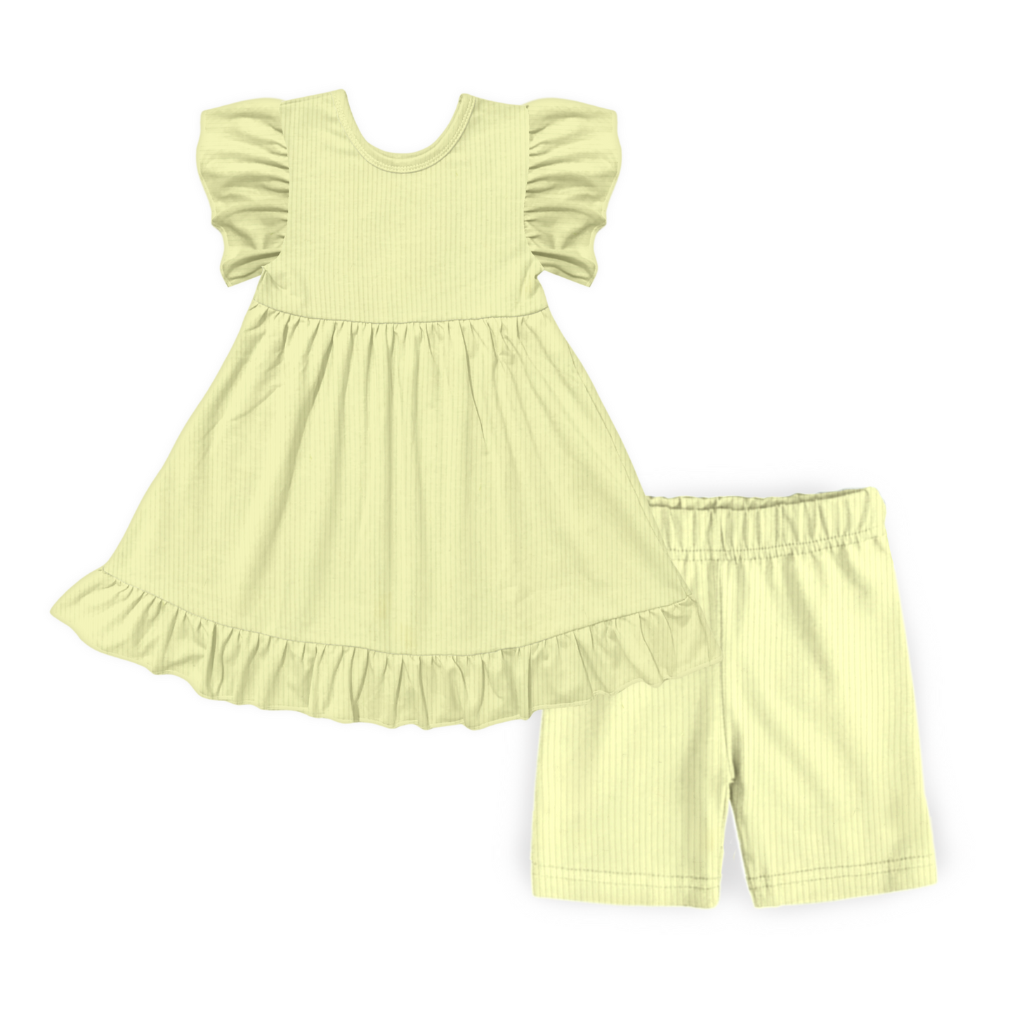 Summer Haze Twirl Dress with Biker Shorts