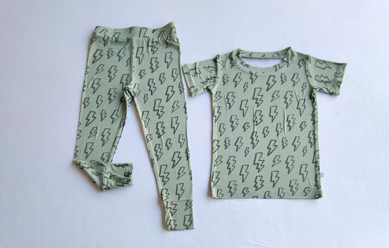 Sage Lightning Short Sleeve Set