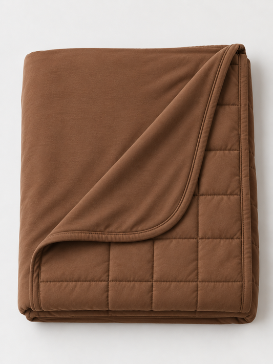 Caramel Latte Quilted Bamboo Blanket