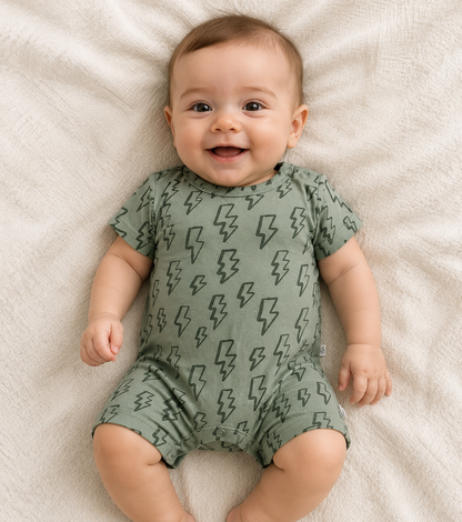 Sage Lightning Short Romper