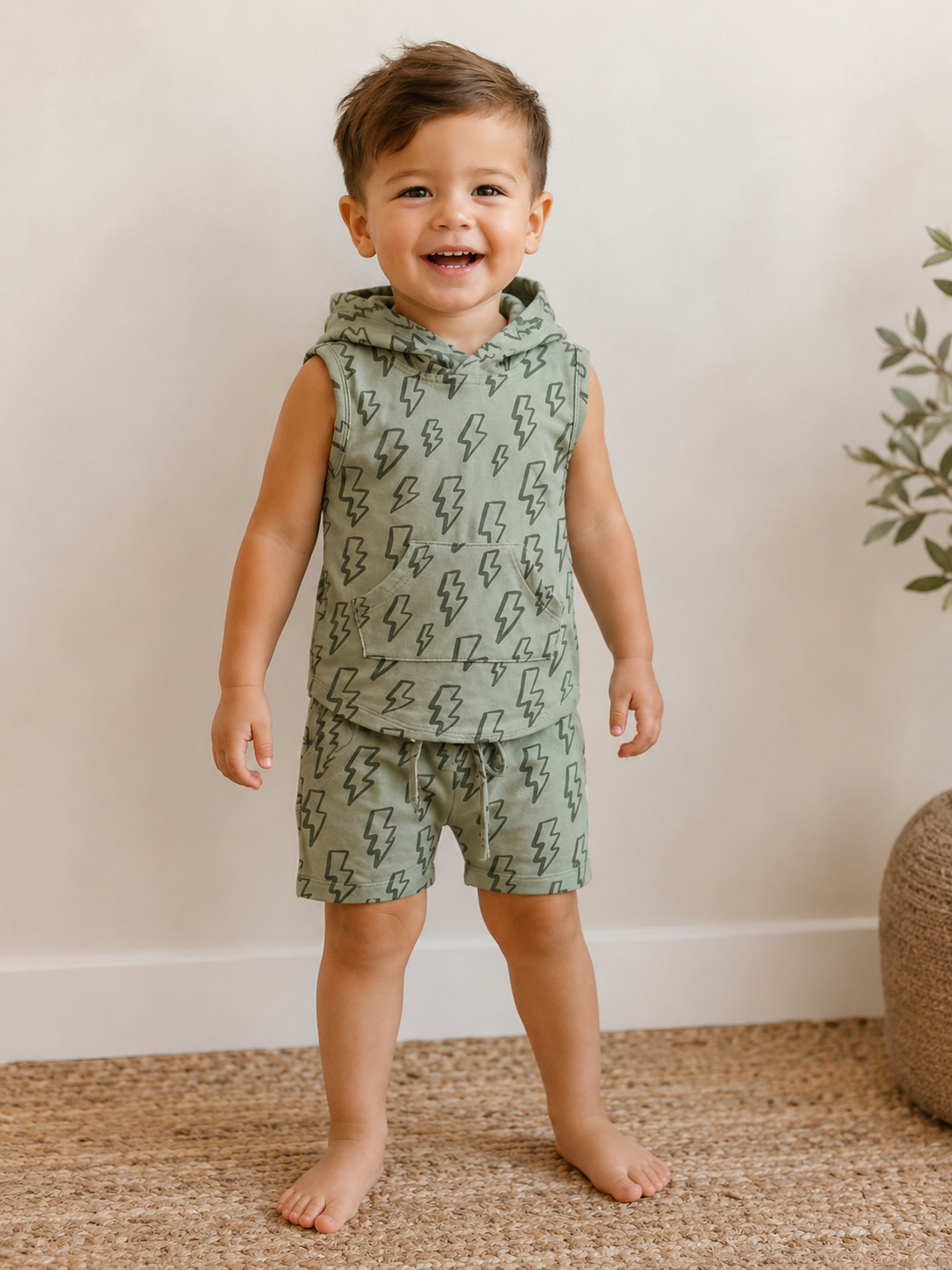 Sage Lightning Tank Top and Short Set